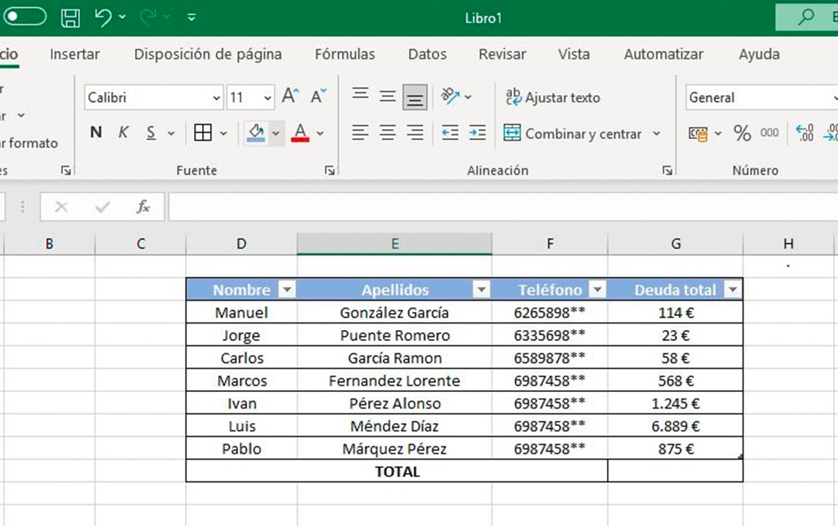 Cómo hacer una hoja de cálculo en Excel con fórmulas