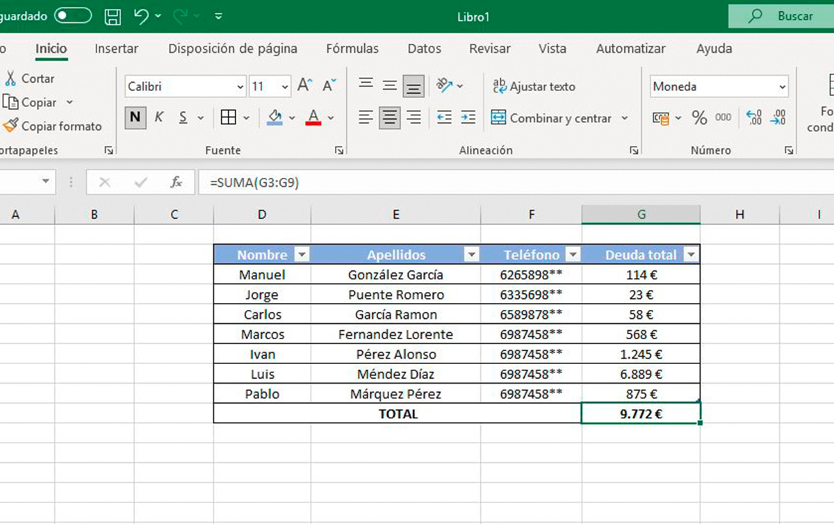 Cómo hacer una hoja de cálculo en Excel con fórmulas